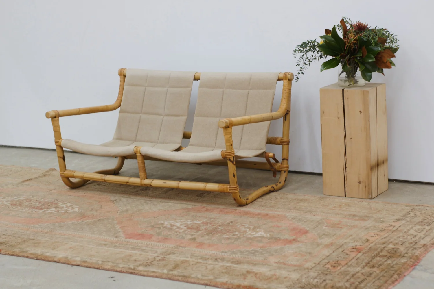Sculptural seating inside Metta Showroom